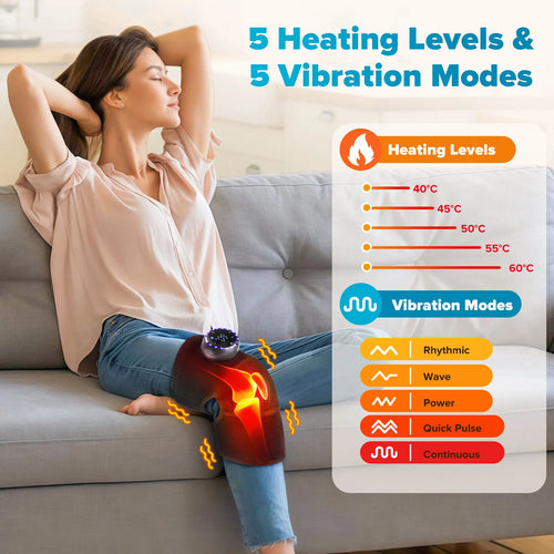 3-in-1 Electric Heating Knee Pad Massager – Knee, Shoulder & Elbow Relief